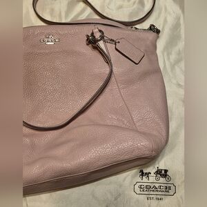 Coach Blush Pink Leather Shoulder Bag/Satchel - Dusty Rose Leather Purse